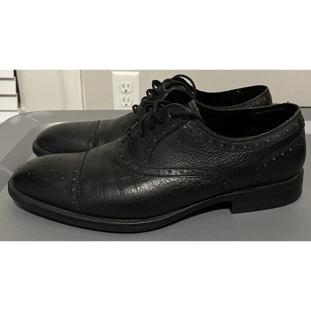 Kenneth Cole New York Futurepod Leather Lace-Up Oxford dress shoes black Size 9